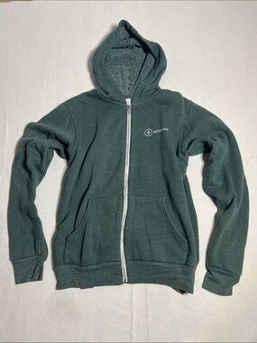 Adams Dark Green Sherpa-Lined Zip Hoodie